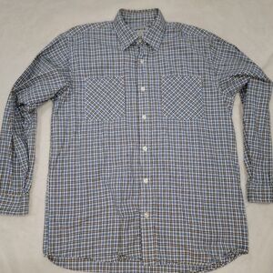 Carhartt Blue and White Casual Button Down Shirt